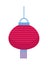 Isolated chinese pink lantern vector design