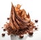 Isolated chocolate dessert, gourmet. Created with generative Ai technology