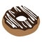 Isolated chocolate donut