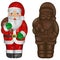 isolated chocolate santa claus