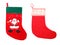 Isolated Christmas stockings