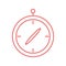 Isolated chronometer line style icon vector design