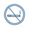 Isolated cigarette forbidden signal line and fill style icon vector design