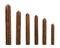Isolated cigars all sizes