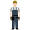 Isolated civil engineer avatar