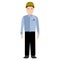 Isolated civil engineer avatar