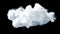 Isolated cloud on transparent background, seamless animation loop, ready of compositing