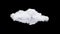 Isolated cloud on transparent background, seamless animation loop, ready of compositing