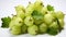 An isolated cluster of gooseberries on a white background. Generative AI.