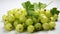 An isolated cluster of gooseberries on a white background. Generative AI.