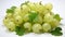 An isolated cluster of gooseberries on a white background. Generative AI.