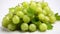 An isolated cluster of gooseberries on a white background. Generative AI.