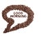 Isolated Coffee Bean Thought Bubble with Phrase Good Morning