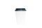 isolated coffee cup with a black lid, on a white background.takeaway food concept