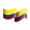 Isolated Colombian flag