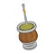 Isolated colored argentina mate traditional drink Vector