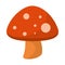 Isolated colored autumn mushroom icon Vector