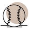 Isolated colored baseball ball sport icon Vector