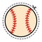 Isolated colored baseball ball sport icon Vector