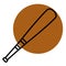 Isolated colored baseball bat sport icon Vector