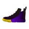 Isolated colored basketball shoe