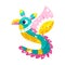 Isolated colored bird alebrije icon Vector