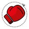 Isolated colored boxing gauntlet sport icon Vector