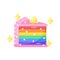Isolated colored cake lgbt pride icon Vector