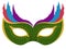 Isolated colored carnival mask