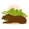 Isolated colored cute capibara animal Vector