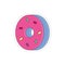 Isolated colored groovy 3d donut sticker icon Vector