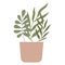 Isolated colored indoor plant icon Vector