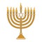 Isolated colored jewish candlestick icon Vector