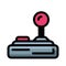 Isolated colored joystick videogame icon Flat design Vector