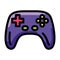 Isolated colored joystick videogame icon Flat design Vector