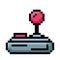 Isolated colored joystick videogame icon Pixelated style Vector
