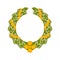 Isolated colored laurel wreath icon - Vector