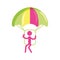 Isolated colored parachute icon Vector