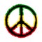 Isolated colored peace symbol