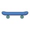 Isolated colored skateboard toy icon Vector