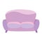 Isolated colored sofa with pair of pillows Vector