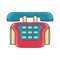 Isolated colored telephone toy icon flat design Vector