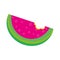 Isolated colored watermelon icon Cute design Vector