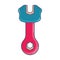 Isolated colored wrench toy icon flat design Vector