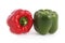 Isolated colorful bell peppers