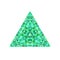 Isolated colorful polygonal ornate triangular triangle polygon