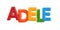 Isolated colorfull 3d Kid Name balloon font Adele