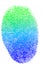 Isolated colorfull finger print