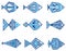 Isolated colorfull fish on white background. Vector illustration
