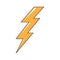 Isolated comic thunder icon